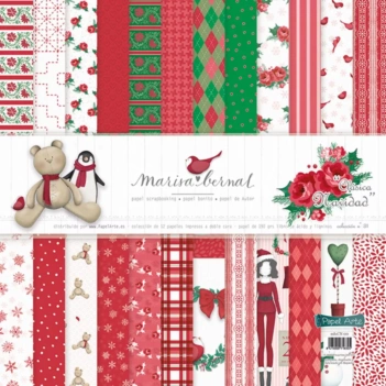 Kit per scrapbooking classico natalizio Marisa Bernal 30x30 cm