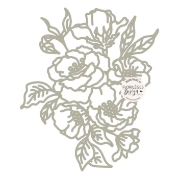 Modello di stencil di disegno floreale per erbario Florilèges