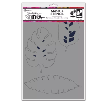 Dina Wakley Media Schablone - Tropical Masks 22x15cm