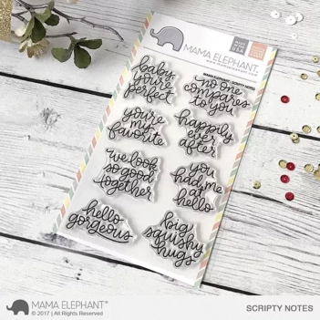 Set de sellos transparentes Scripty Xmas Mama Elephant