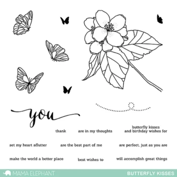 Set Timbri Trasparenti Butterfly Kisses Mama Elephant