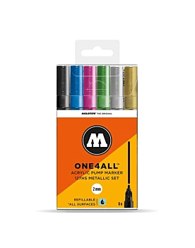 Pack 6 rotuladores Metálicos Acrílicos One4all 127HS Molotow