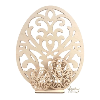 Houten silhouet: paaseieren van Mintay
