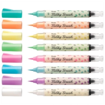 Pennarello Pastel Milky Brush Pentel