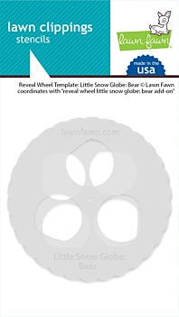 Plantilla de Stencil Reveal Wheel Templates Little Snow Globe Bear Lawn Fawn