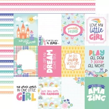 Papel 3"x4" Journaling Cards My Little Girl Echo Park 30x30cm