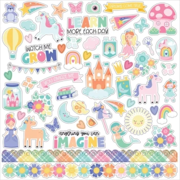 Cardstock stickers My Little Girl Echo Park 30x30cm