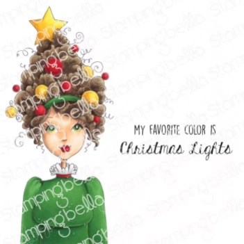 Stamping Bella Gummistempel - Mochi Christmas Tree Girl
