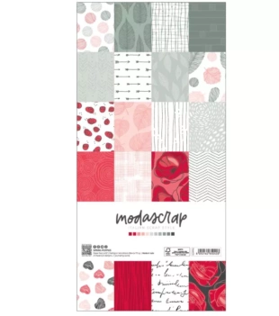 Conjunto de scrapbooking Spring Poppies ModaScrap 15x30cm