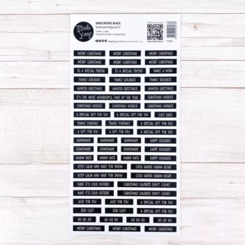 Die-Cuts Cardstock Frases Xmas Wishes Negro ModaScrap