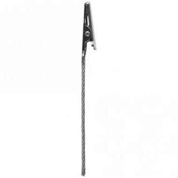 Set of 4 metal crocodile tweezers, with 3.94" cable