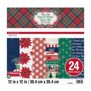 SUPER DEAL **40%** Craft Smith Meet Me Under The Mistletoe Paper Pad 30x30cm
