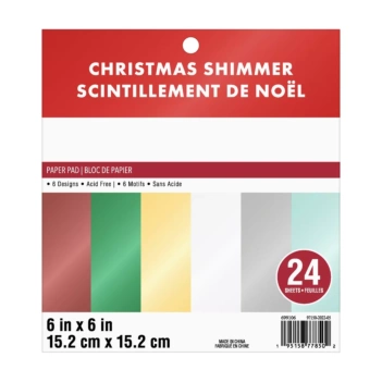 Plakboekset Kerst Shimmer Craft Smith 15x15cm