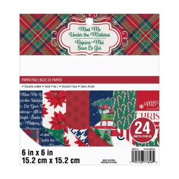 SUPER DEAL **40%** Craft Smith Meet Me Under the Mistletoe Paper Pad 15x15cm