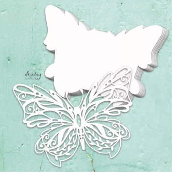 Die-Cuts Chipboard Álbum Base Butterfly Mintay