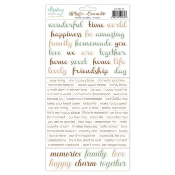 Cardstock Stickers Woorden Rustieke Charms Mintay