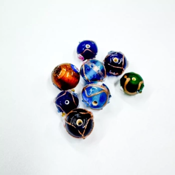 Set de 8 abalorios de cristal de Murano