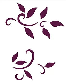 Stencil template Volutes 21x30cm N-1022