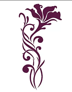 Stencil Vine Flower 21x30cm T-3002