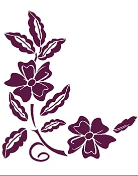 Dayka Trade Stencil Floral Corner 21x30cm T-3008