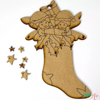 Silhouette in calza di Natale DM