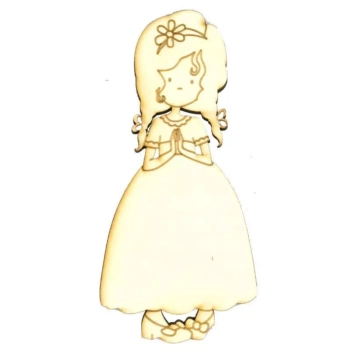 Silhouette ragazza comunione riccioli