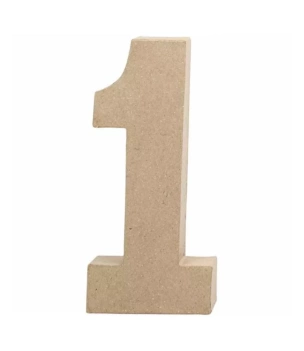 SUPER OFERTA **40%** Número 1 de papel maché 20x11cm
