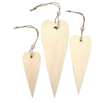 Ornamentos de Madera Corazón Alargado Creativ Company