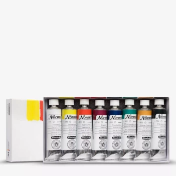 Set of 8 tubes of Norma Professional Schmincke oil paint 35ml