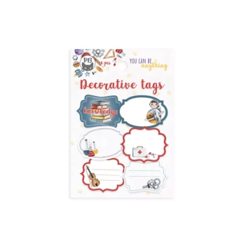 Die-Cuts decoratieve tags Je kunt van alles zijn P13