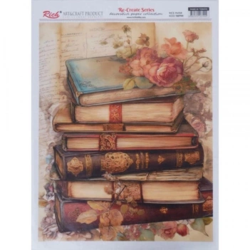 Papel de Arroz Livros Rich 29x42cm