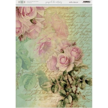 Papier de riz Lettre d'amour Artis Decor 29x42cm