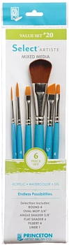 Set mit 6 Pinseln 3750 Mixed-Media Select Artiste Princeton N. 20