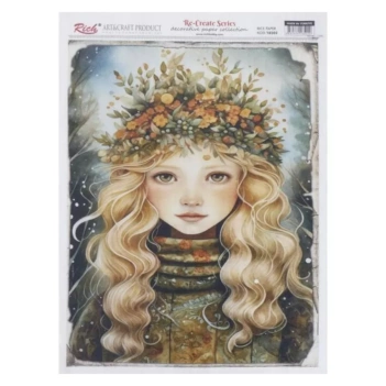 Papel de Arroz Dama Vintage Rich 29x42cm