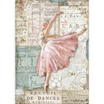 Papel de Arroz Ballerina Passion Stamperia A4