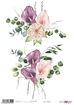 Papier ryżowy Deep Purple PapersForYou 30x21cm