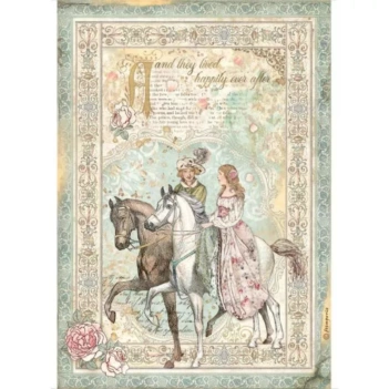 Papel de Arroz Prince on Horse Sleeping Beauty Stamperia A4