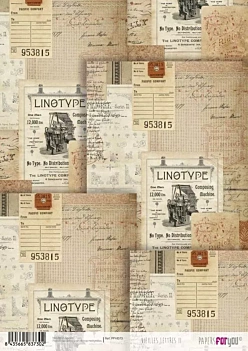 Vielles Lettres II Rice Paper by PapersForYou, 30 x 21 cm