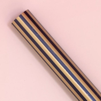 Carta da regalo blu Clairefontaine con strisce dorate