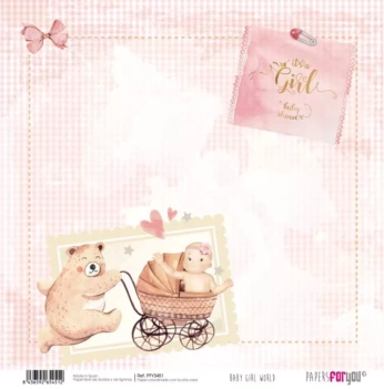Papier It's A Girl Baby Girl World PapersForYou 30x30cm