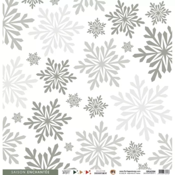 Papier calque Flocons de neige Enchantement Florilèges Design 30x30cm