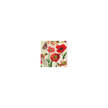 Servilletas de Papel Amapolas Mariposa 33x33cm