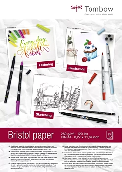 Blocco per schizzi Bristol 250 g/m2 Tombow