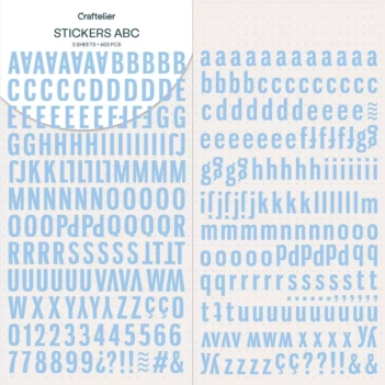 Craftelier Stickers ABC Baby Blue