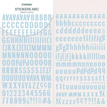 Craftelier ABC Stickers Sky Blue