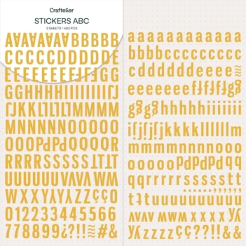 Craftelier Stickers ABC Mustard