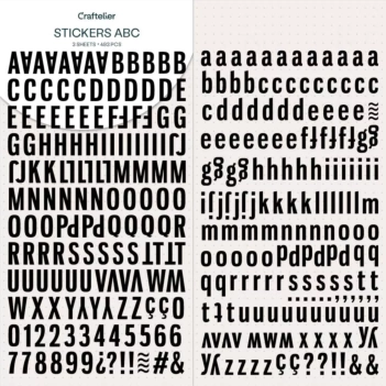 Craftelier Stickers ABC Black