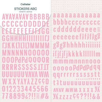 Craftelier Stickers ABC Baby Pink