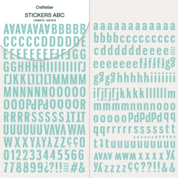 Craftelier Stickers ABC Mint 