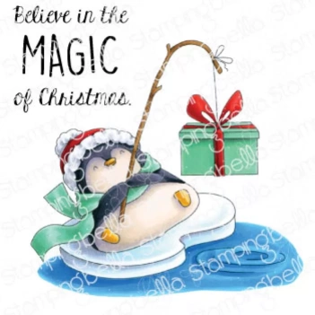 Stamping Bella Gummistempel - Penguin's Big Catch
